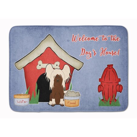 Carolines Treasures Dog House Chinese Crested Cream Machine Washable Memory Foam Mat BB2867RUG